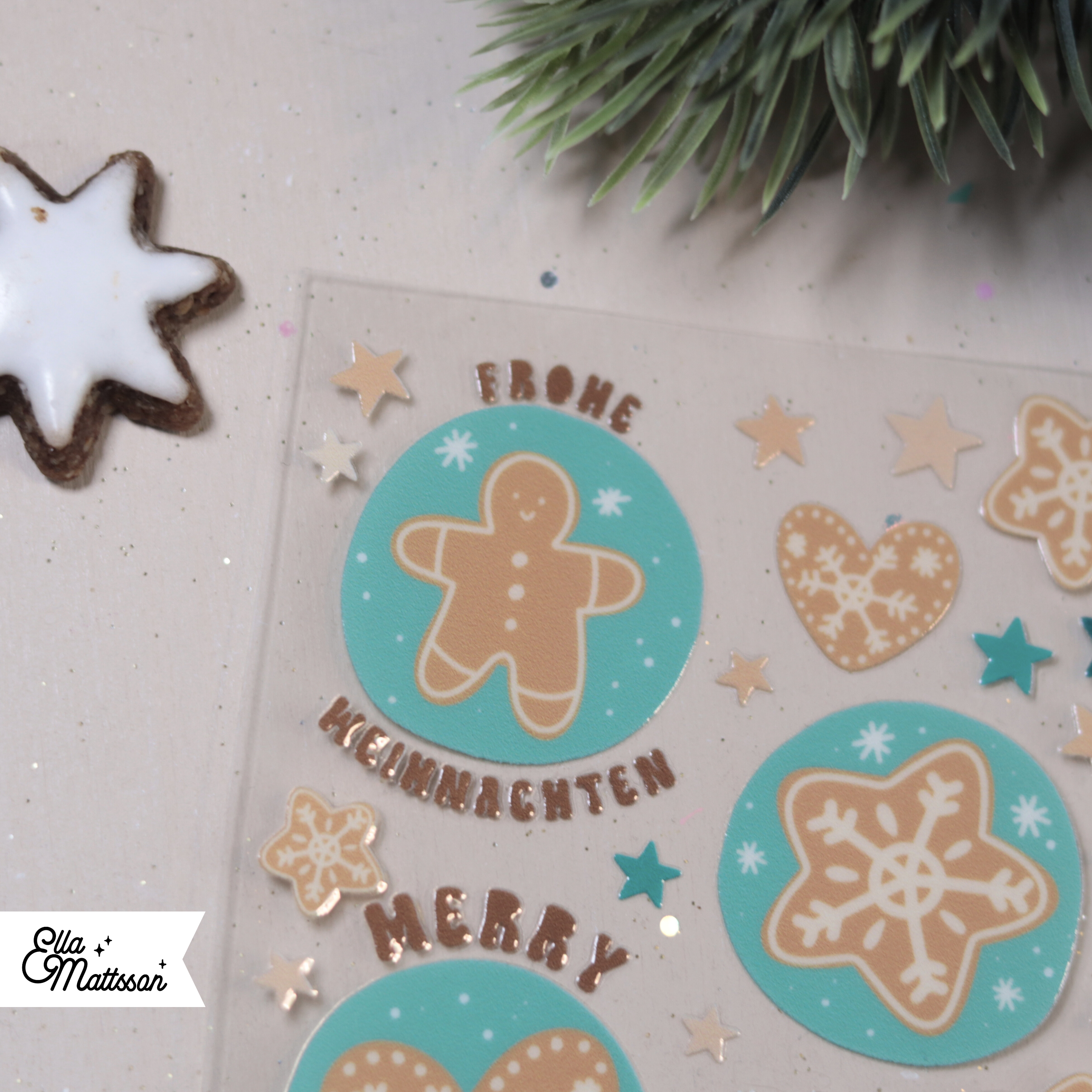 Rub On Sticker Din A6 - "Ginger Bread Cookies"