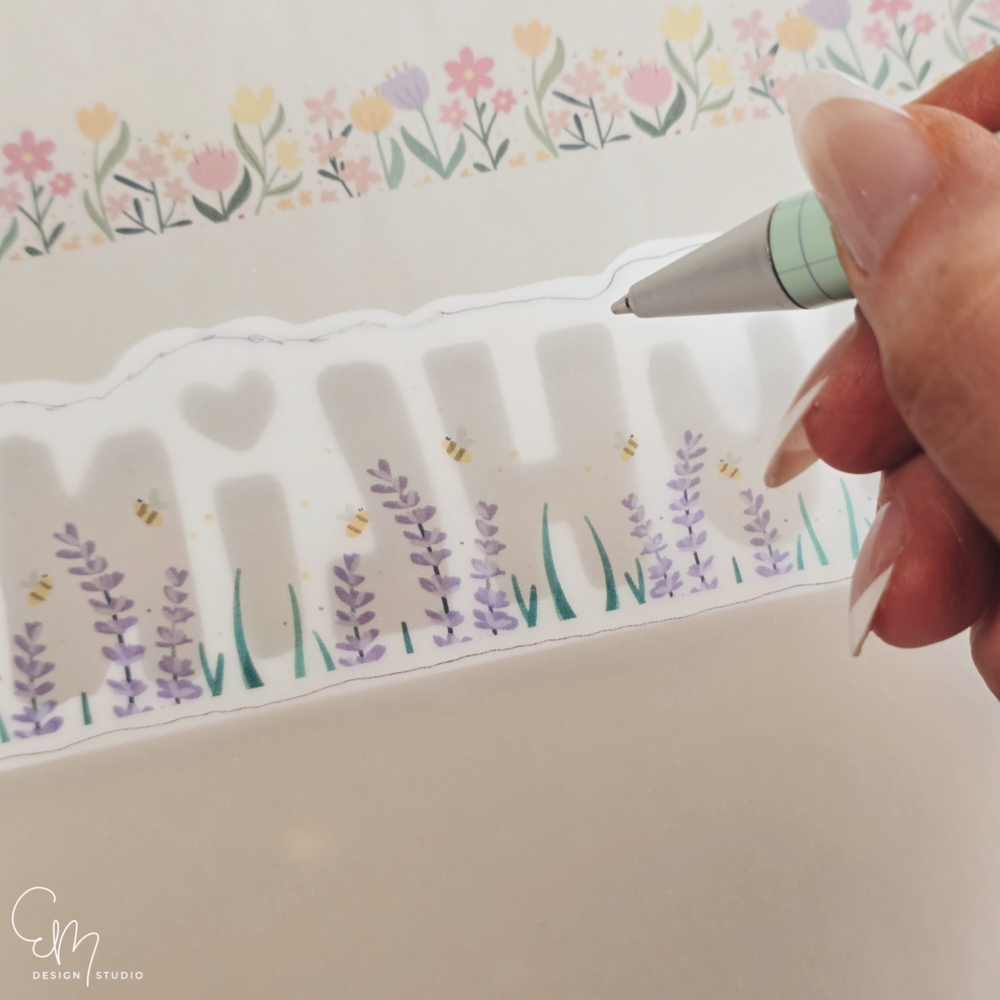 Silikonform - Beleuchtbarer Schriftzug "Frühling" + GRATIS Druckvorlage