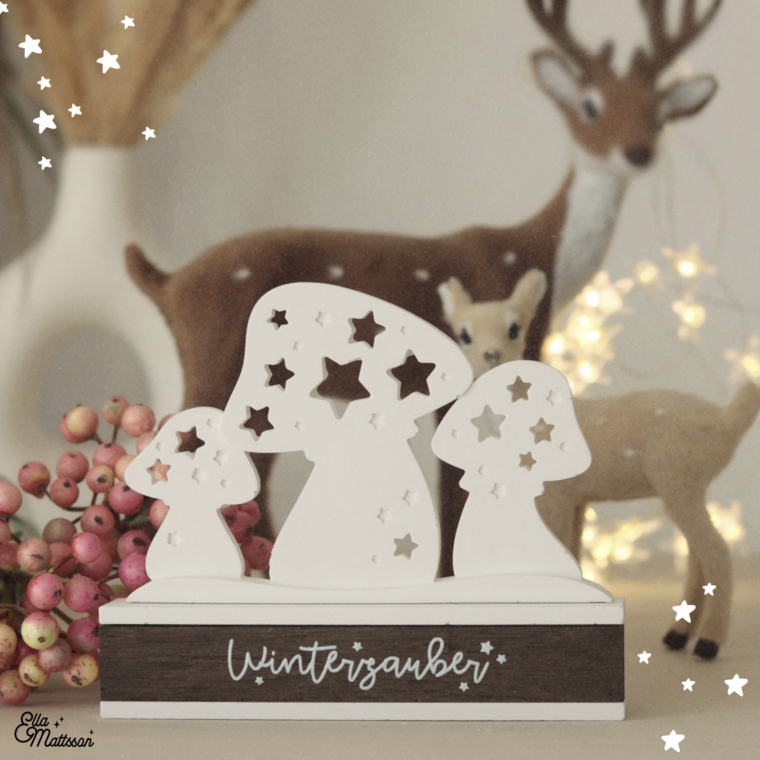 B-Ware - Silikonform "Verzauberte Pilze" Aufstecker für Klötzchensockel Modul - Ella Mattsson