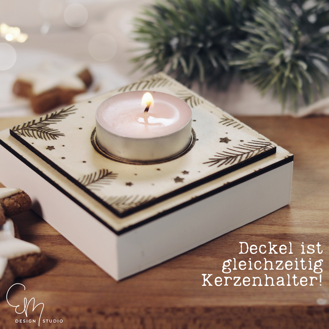 [NEU] Silikonform Teelicht Schatulle 4er - für 4 Teelichte oder andere kleine Gegenstände (inkl. Stabilisator)