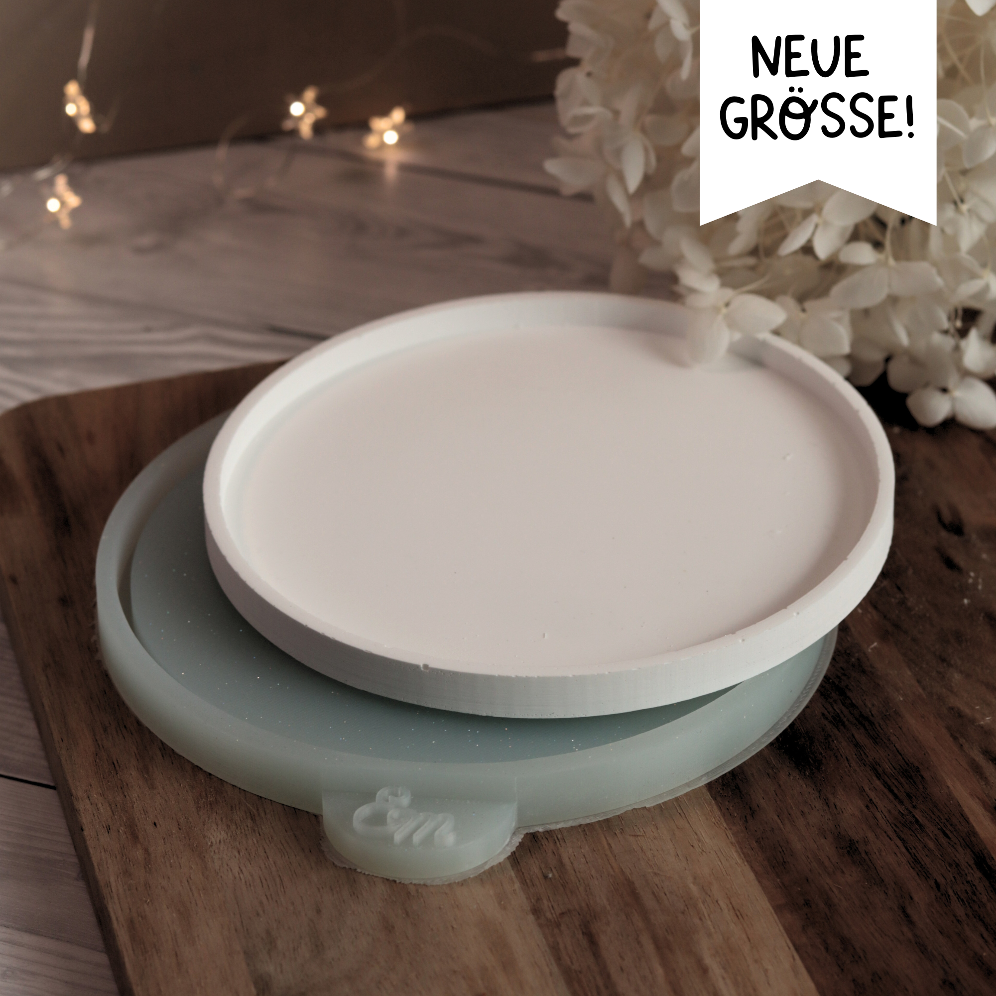 Silikonform Mosaik Tablett M - "Winterbeeren-Lichtteller"