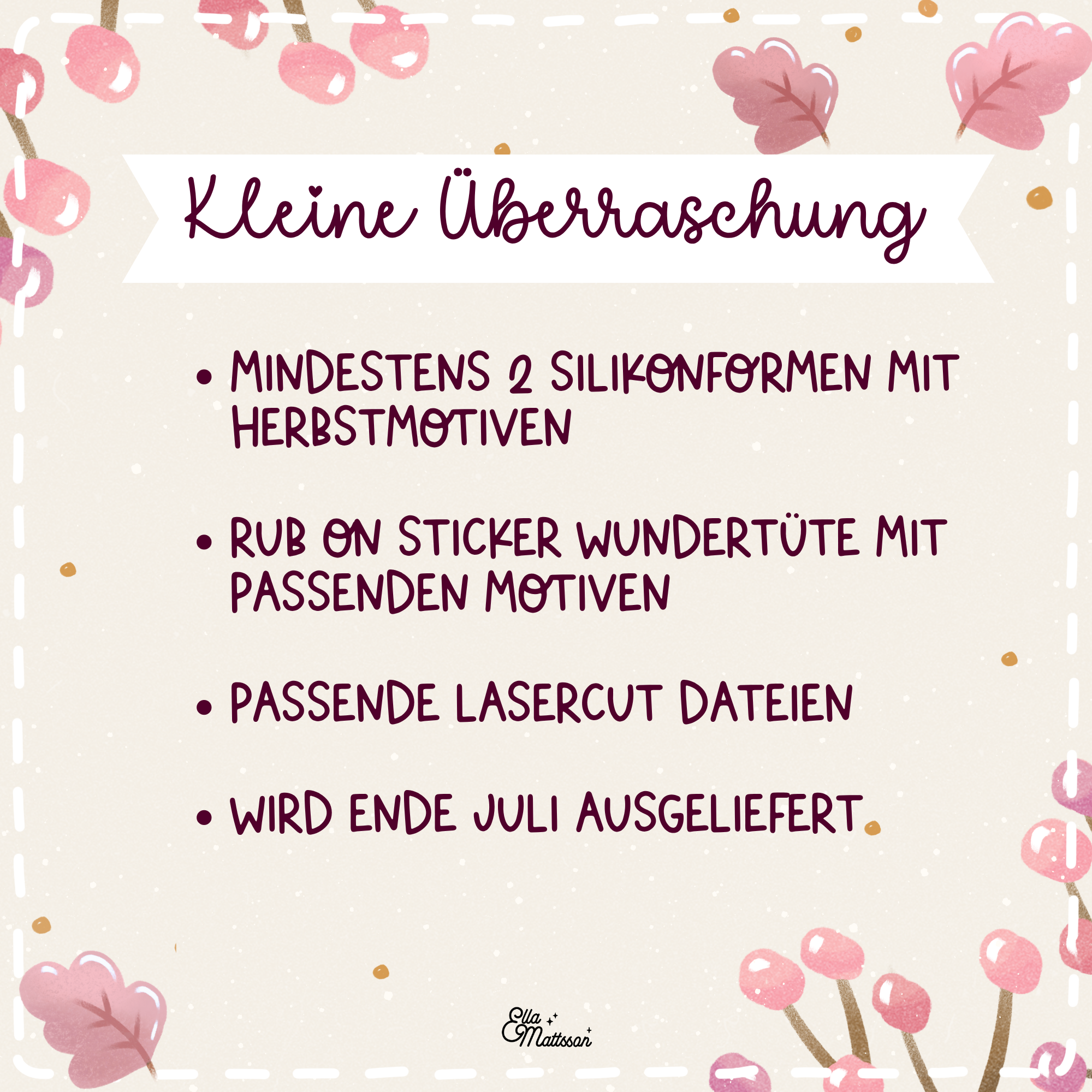 (Vorbestellen) Silikonformen Wundertüte "Herbst"