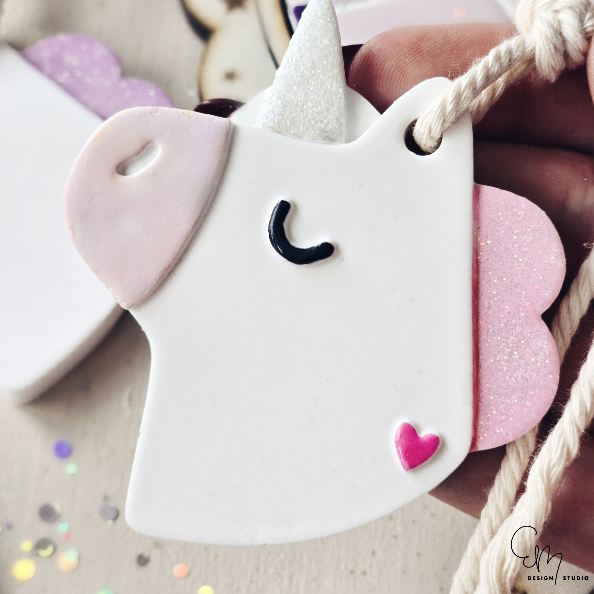 2er Set - Silikonformen Set "Anhänger Einhorn" Anhänger mit Einhorn und Regenbogen Motiv