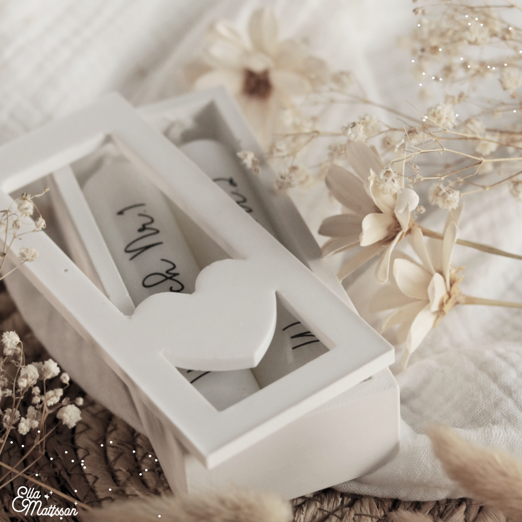 Silikonform - Deckel für Stabkerzen Box "Herz"