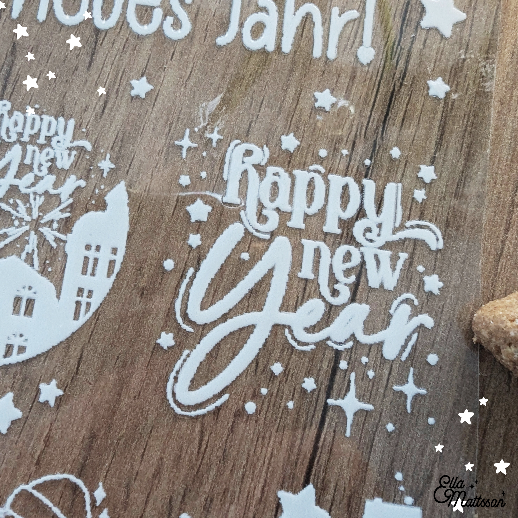 (B-WARE) Rub on Sticker "Frohes neues Jahr" - Ella Mattsson©