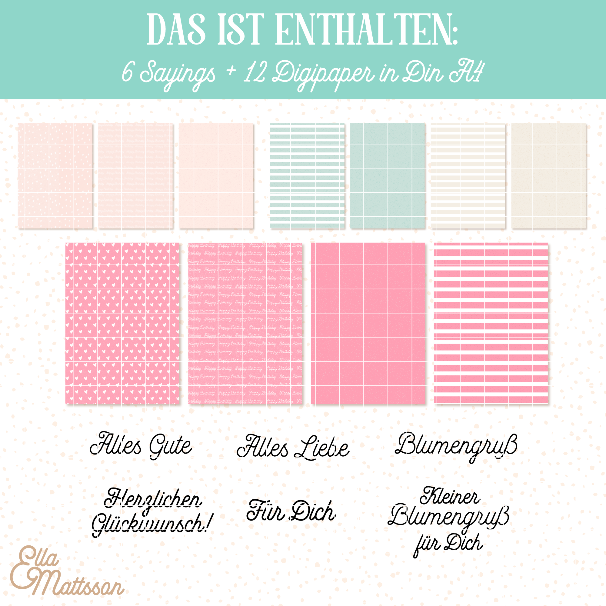 Digiset - "Pfingstrosen Geburtstag" Ella Mattsson