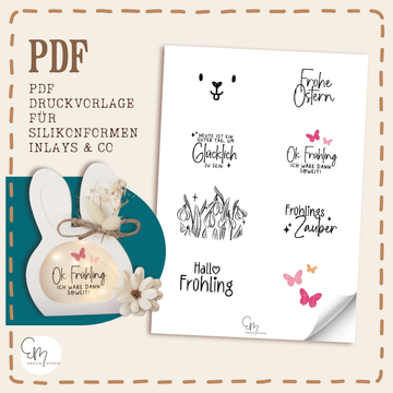 Druckvorlage für Silikonformen Inlays & co