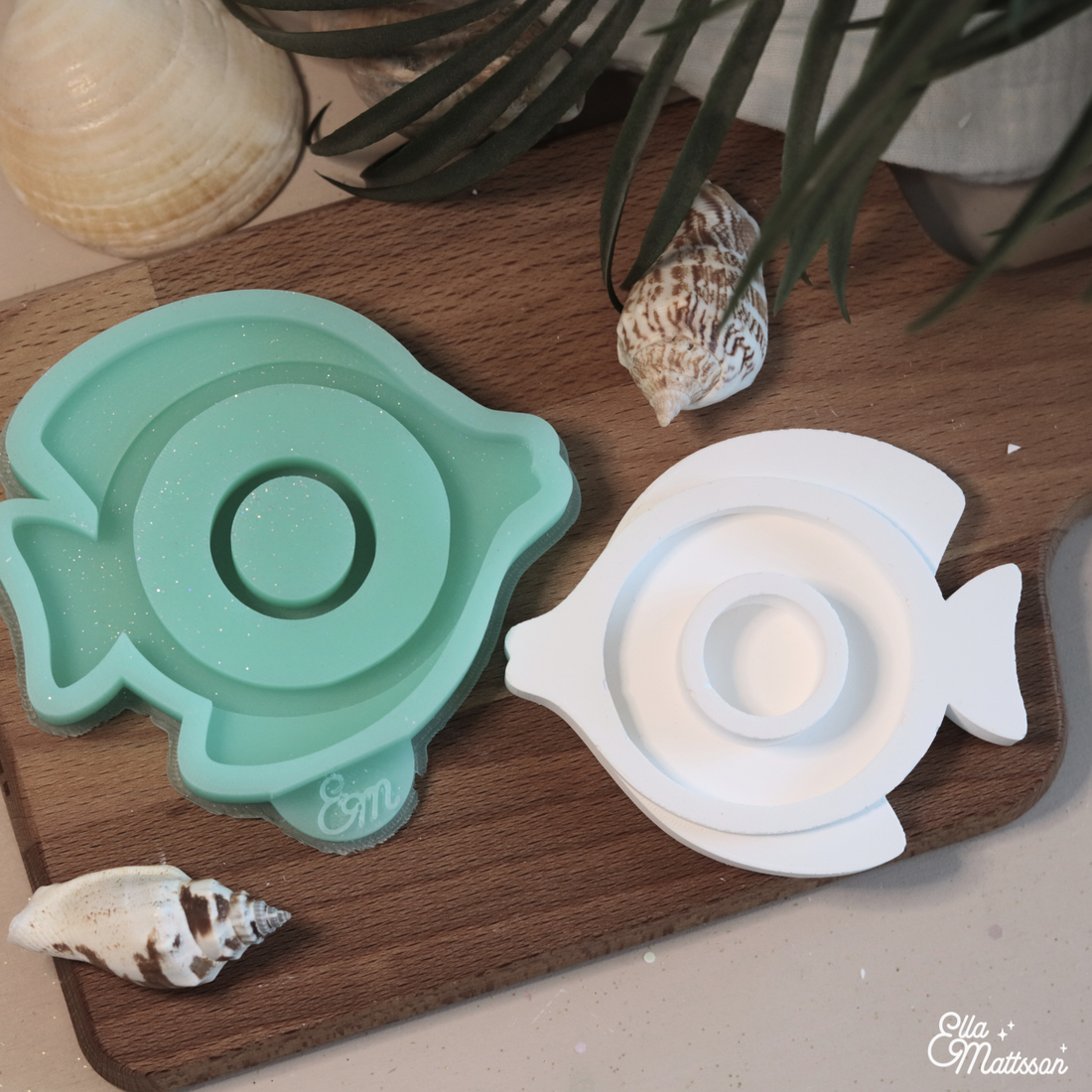 Silikonform - "Finn" Stabkerzenhalter mit Fisch Motiv