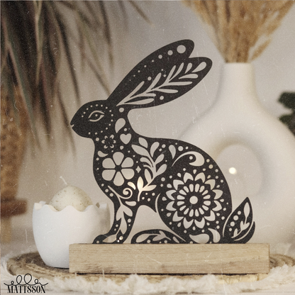 Plotterdatei für Klötzchen - Skandi Folklore Hase - Ella Mattsson©