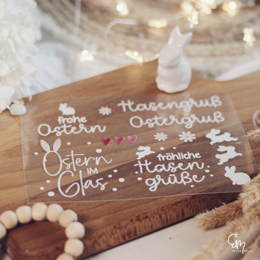 Rub On Sticker - Din A6 - "Hasengrüße"