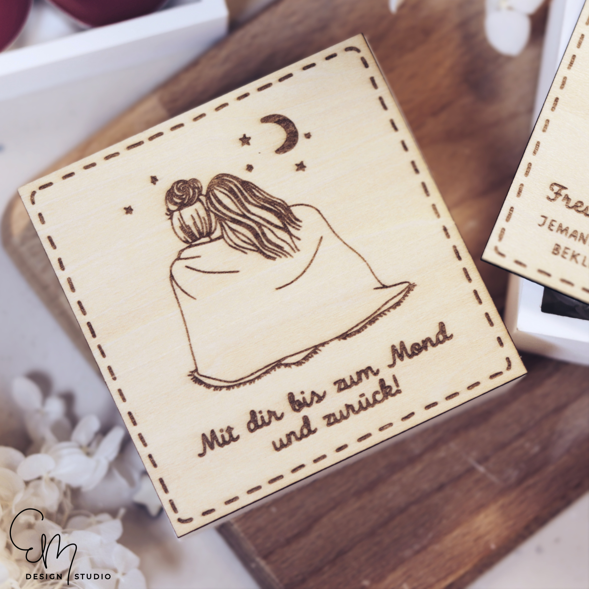 Lasercut Datei - Deckel für 4er Teelicht Schatulle "Freundin"