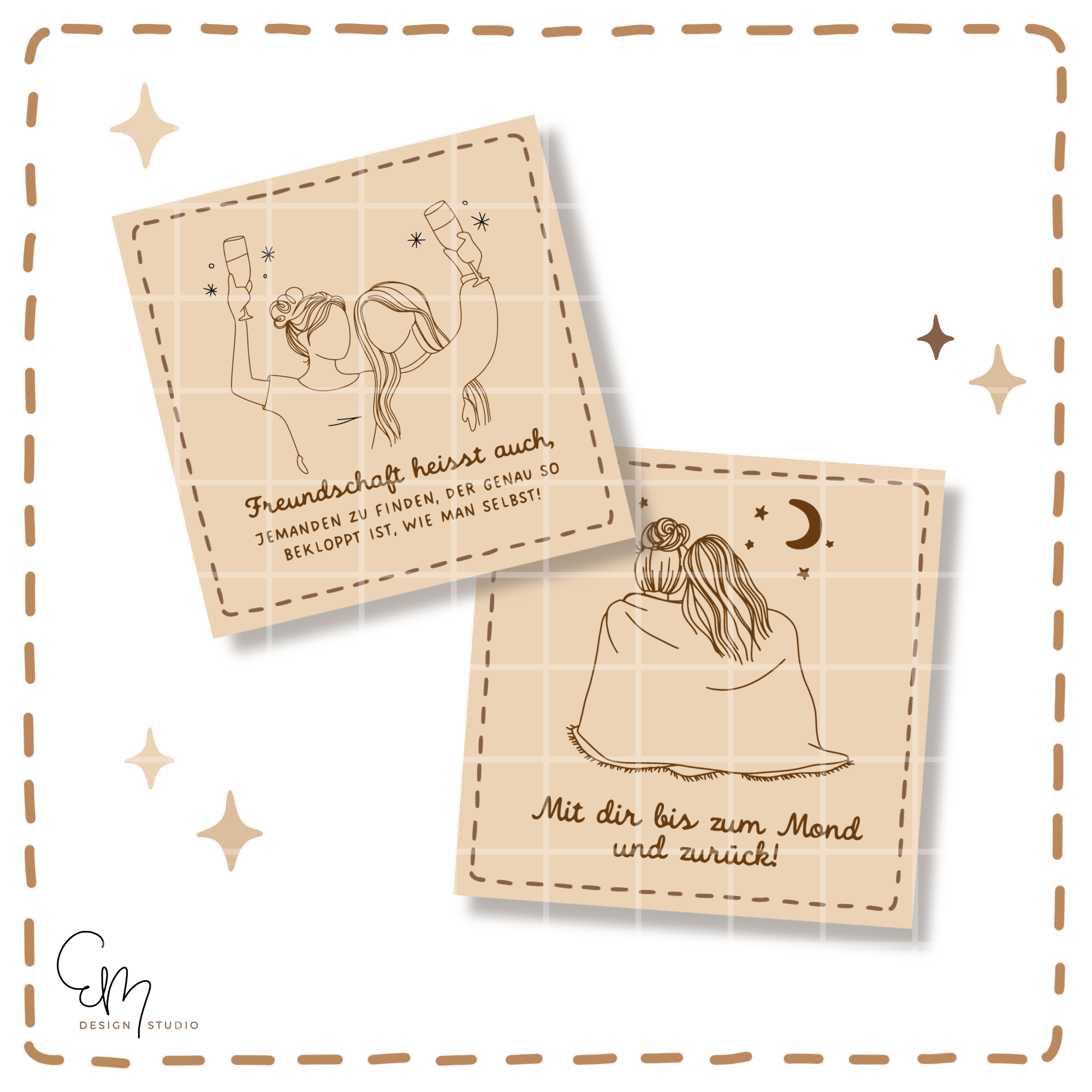 Lasercut Datei - Deckel für 4er Teelicht Schatulle "Freundin"