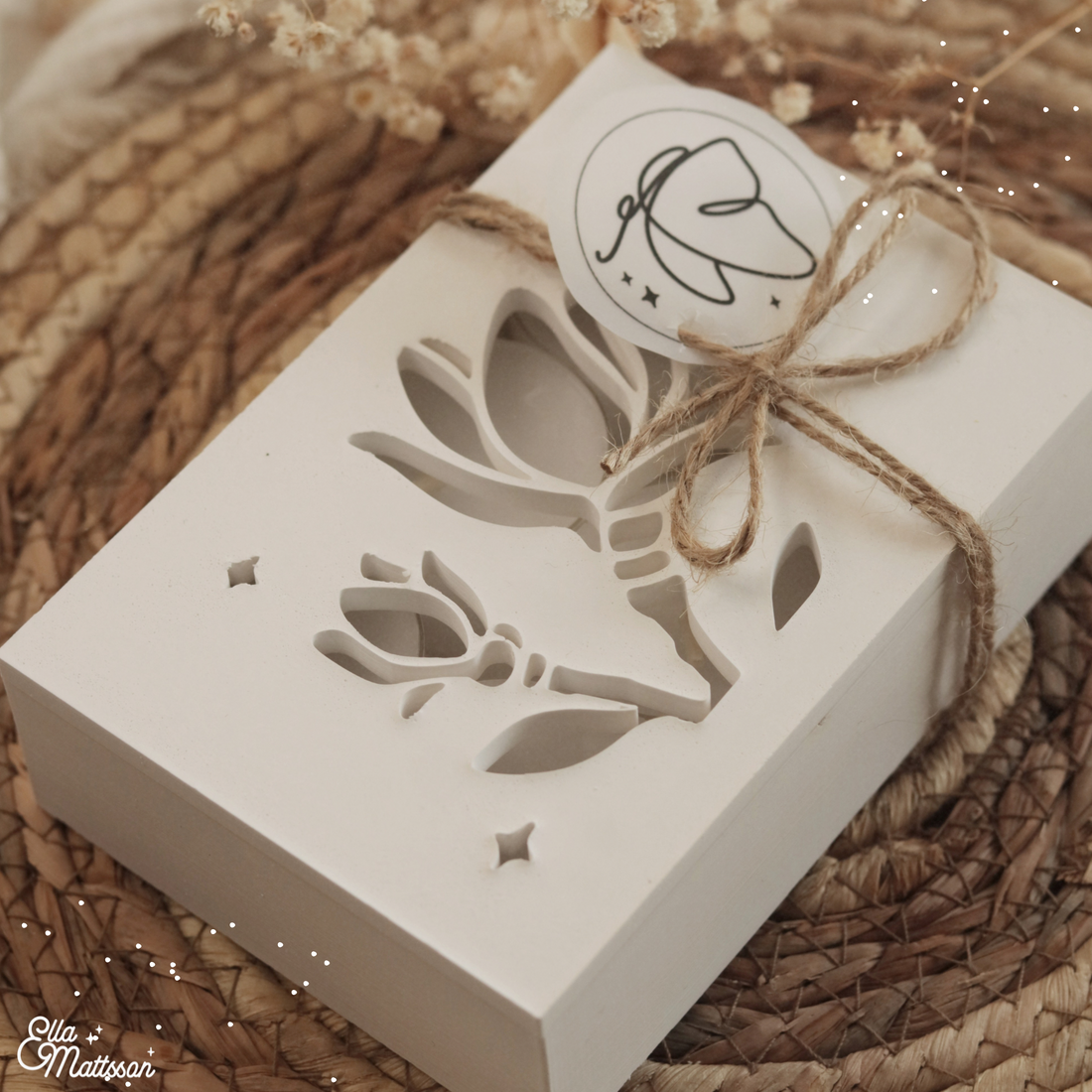 Silikonform - Deckel für Teelichtschatulle - "Magnolien"
