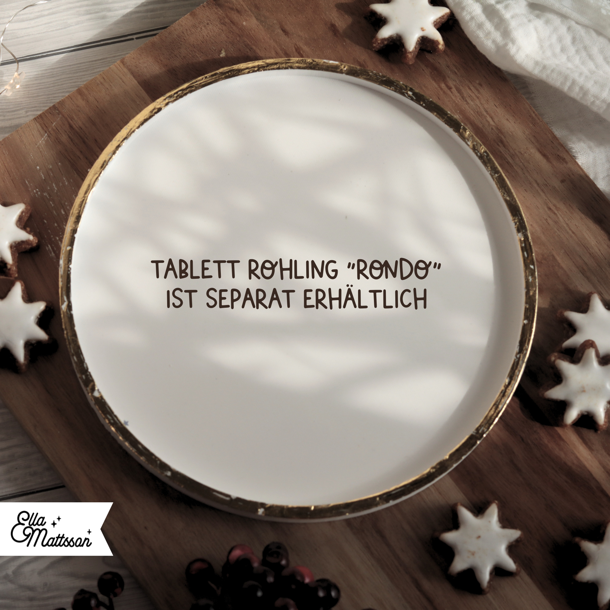 Silikonform Mosaik Tablett L - "Adventskranz Winterbeeren"