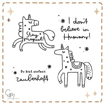 Plotterdatei - magische Einhörner + Xmas Bonus