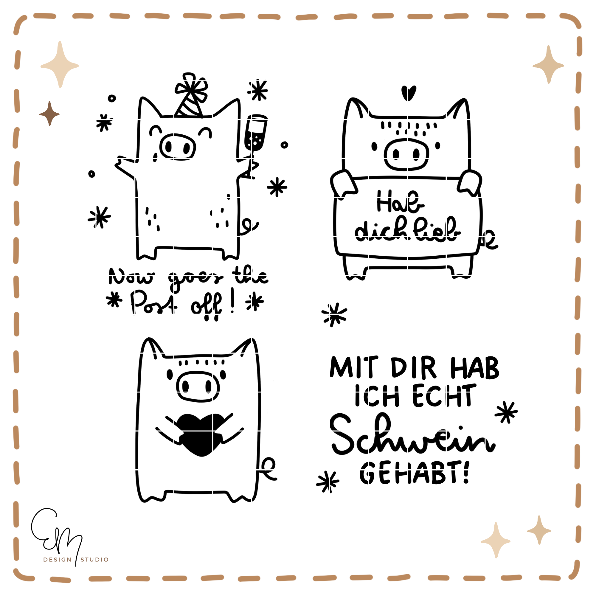 Plotter / Lasercut Datei - "Schwein gehabt"