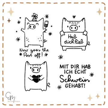 Plotter / Lasercut Datei - "Schwein gehabt"