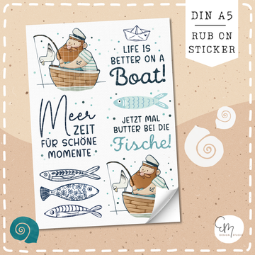 Rub On Sticker "Kleiner Seemann" DIN A5