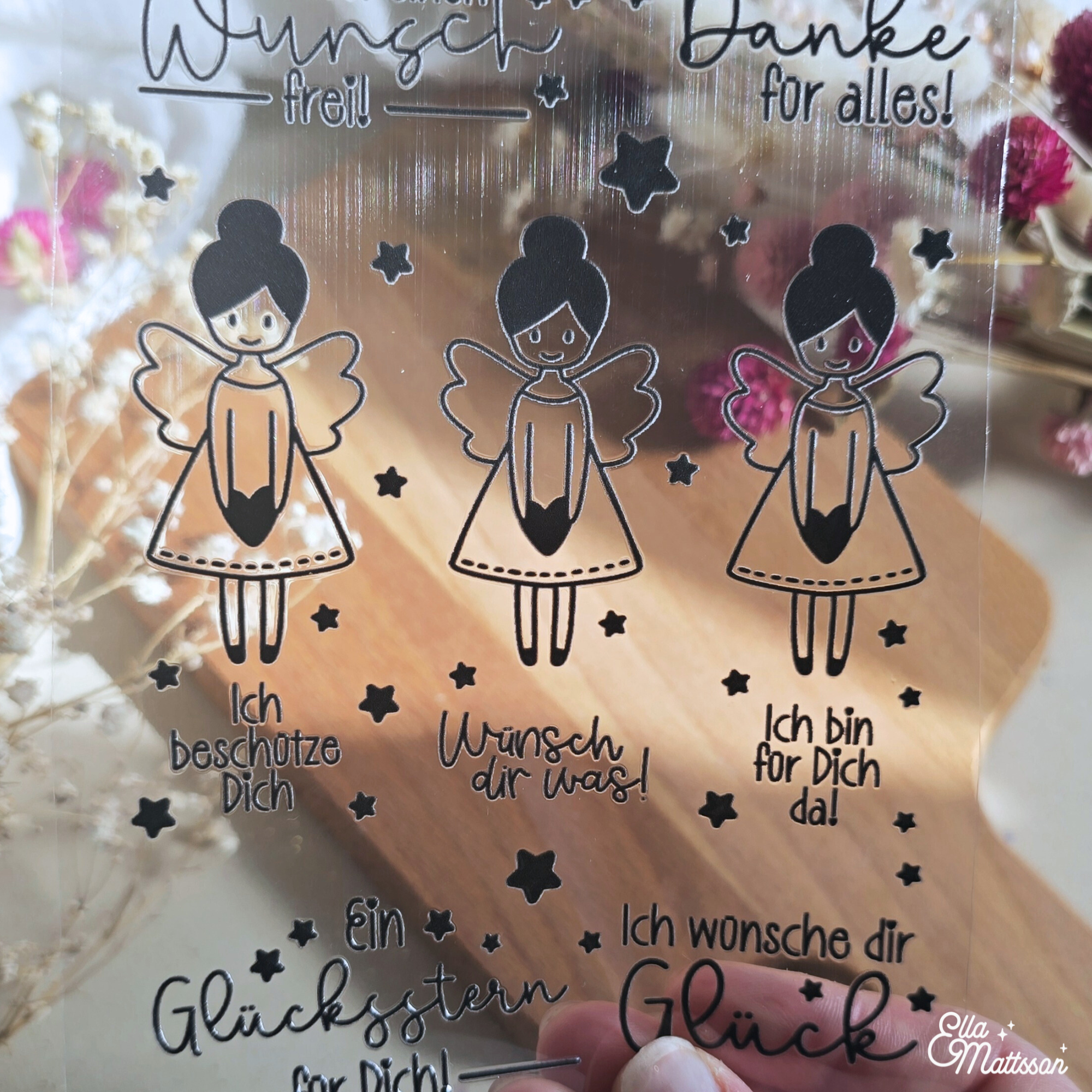 Rub On Sticker Din A6 - "Glücks Engel"
