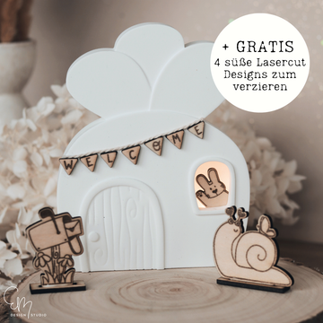 Silikonform - Möhrchenhaus + GRATIS Lasercut Dateien