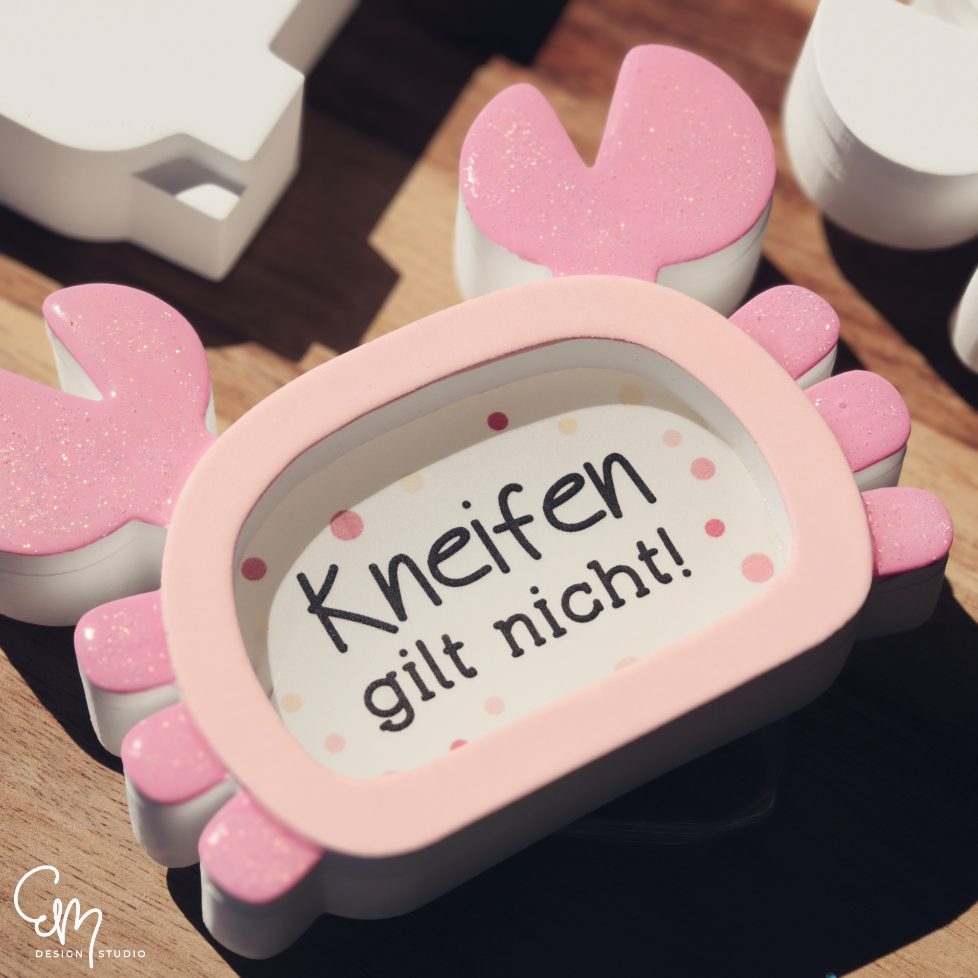 [B-Ware] - Silikonform - "Lenny Crabitz" Leuchtende Krabbe + Gratis Inlay mit verschiedenen Sprüchen
