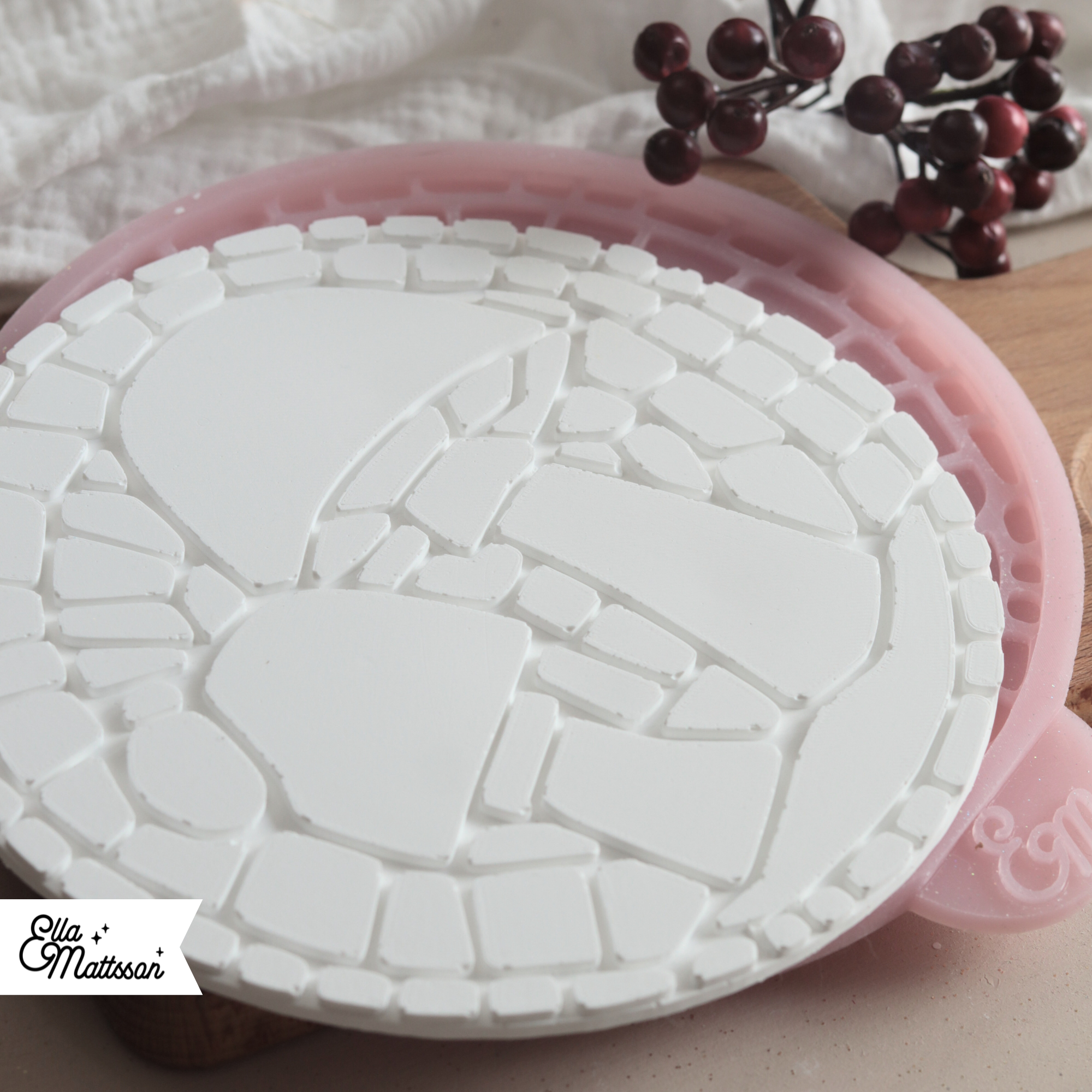 Silikonform Mosaik Tablett L - "Zauberpilze"