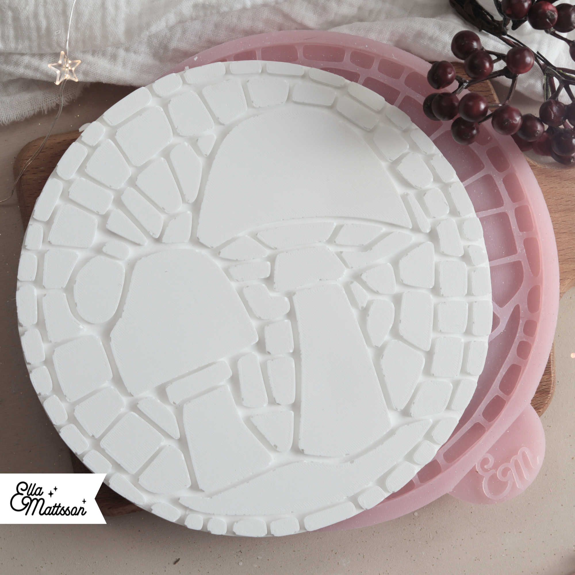 Silikonform Mosaik Tablett L - "Zauberpilze"