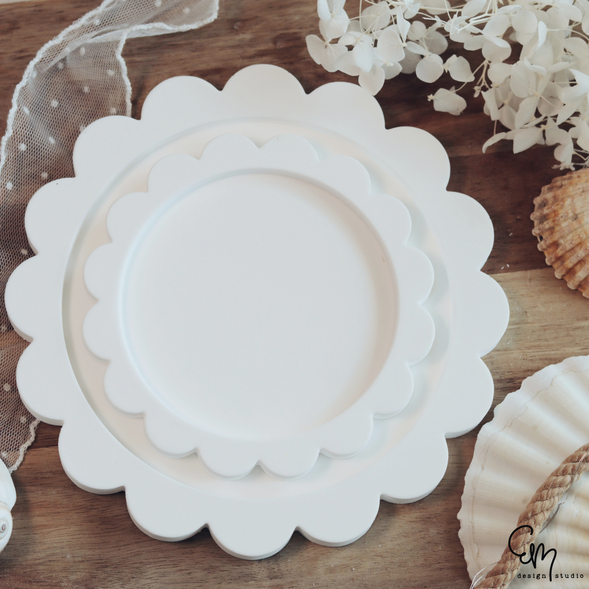 Silikonform Scallop Tray - kompatibel mit Mosaikformen | verschiedene Größen erhältlich