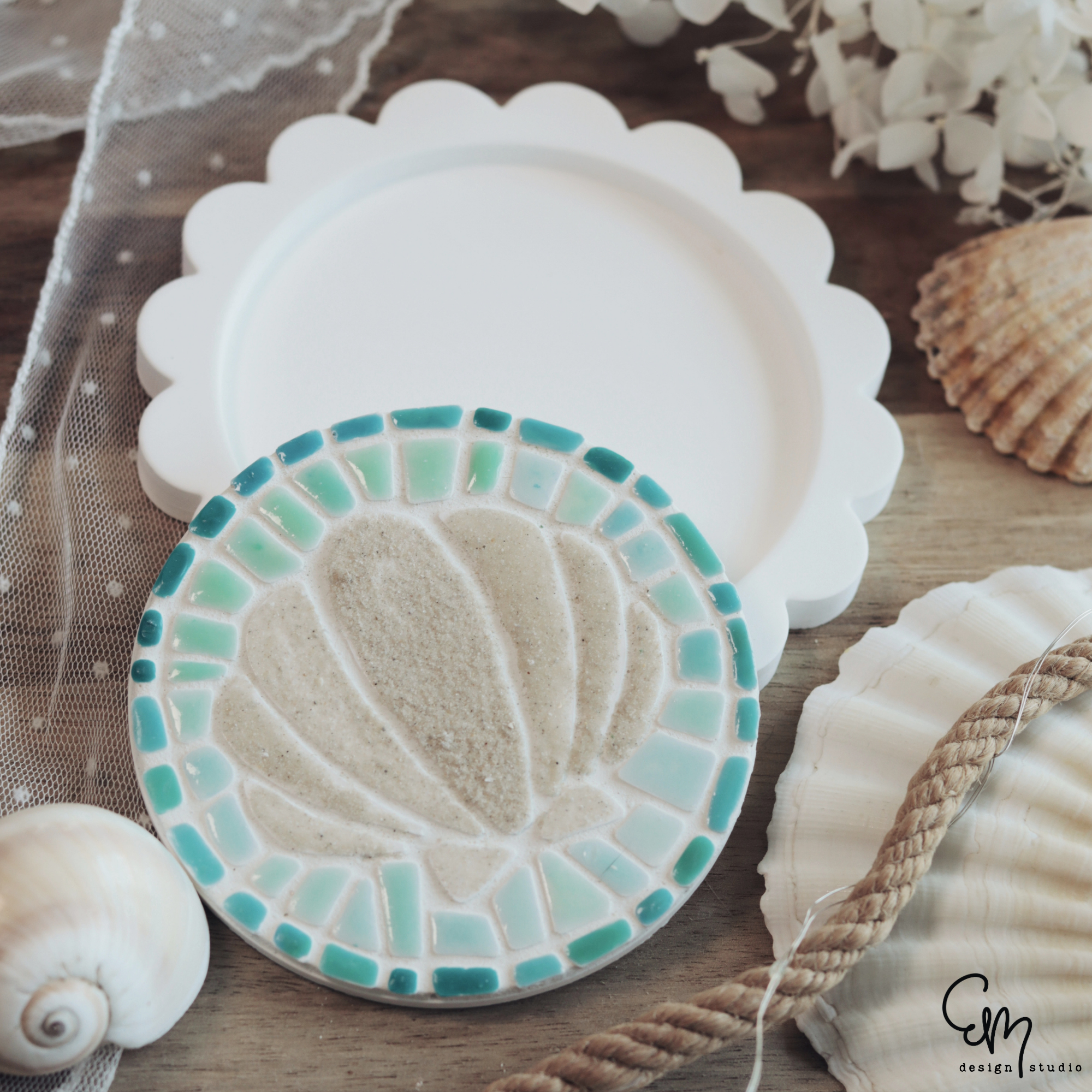 Silikonform Scallop Tray - kompatibel mit Mosaikformen | verschiedene Größen erhältlich