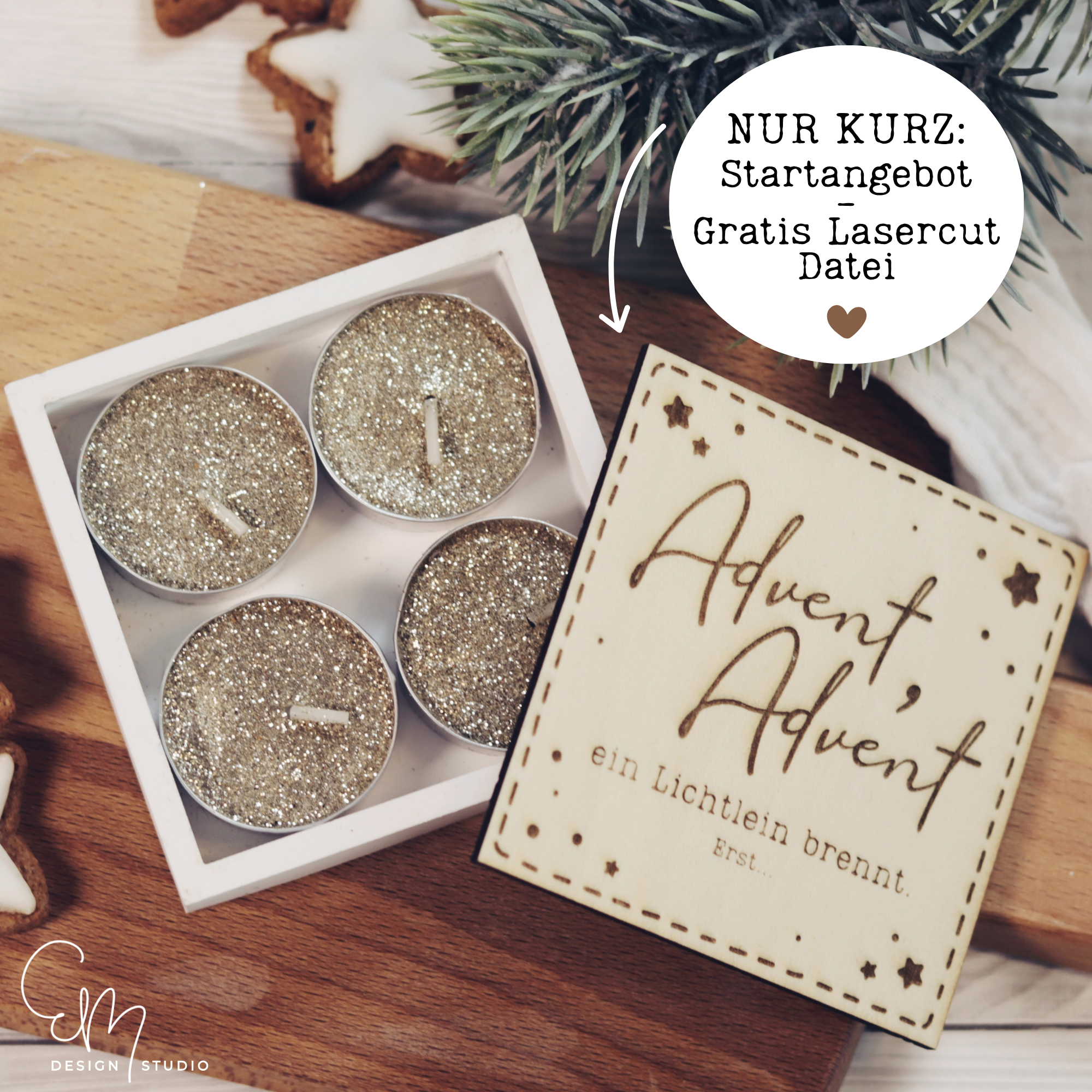 [NEU] Silikonform Teelicht Schatulle 4er - für 4 Teelichte oder andere kleine Gegenstände (inkl. Stabilisator)