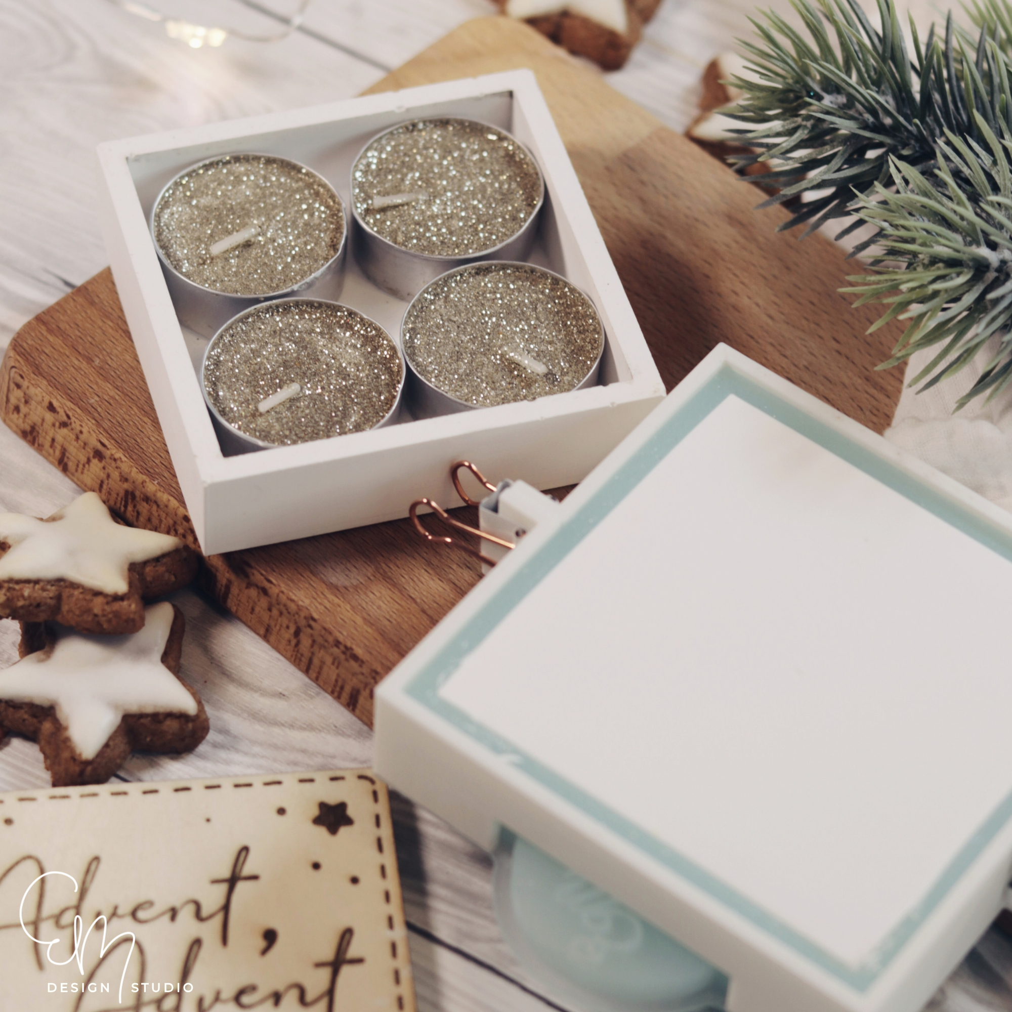 [NEU] Silikonform Teelicht Schatulle 4er - für 4 Teelichte oder andere kleine Gegenstände (inkl. Stabilisator)