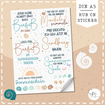 Rub On Sticker "Sprüche vom Strand" DIN A5