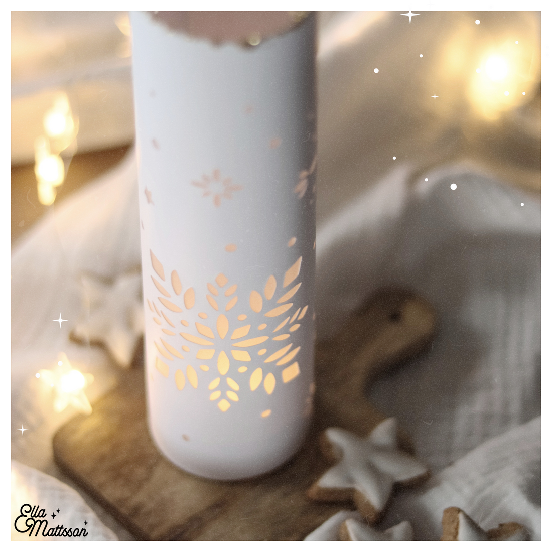 Plotterdatei Laterne - "Teelichtlaterne Snowflakes" - Ella Mattsson©