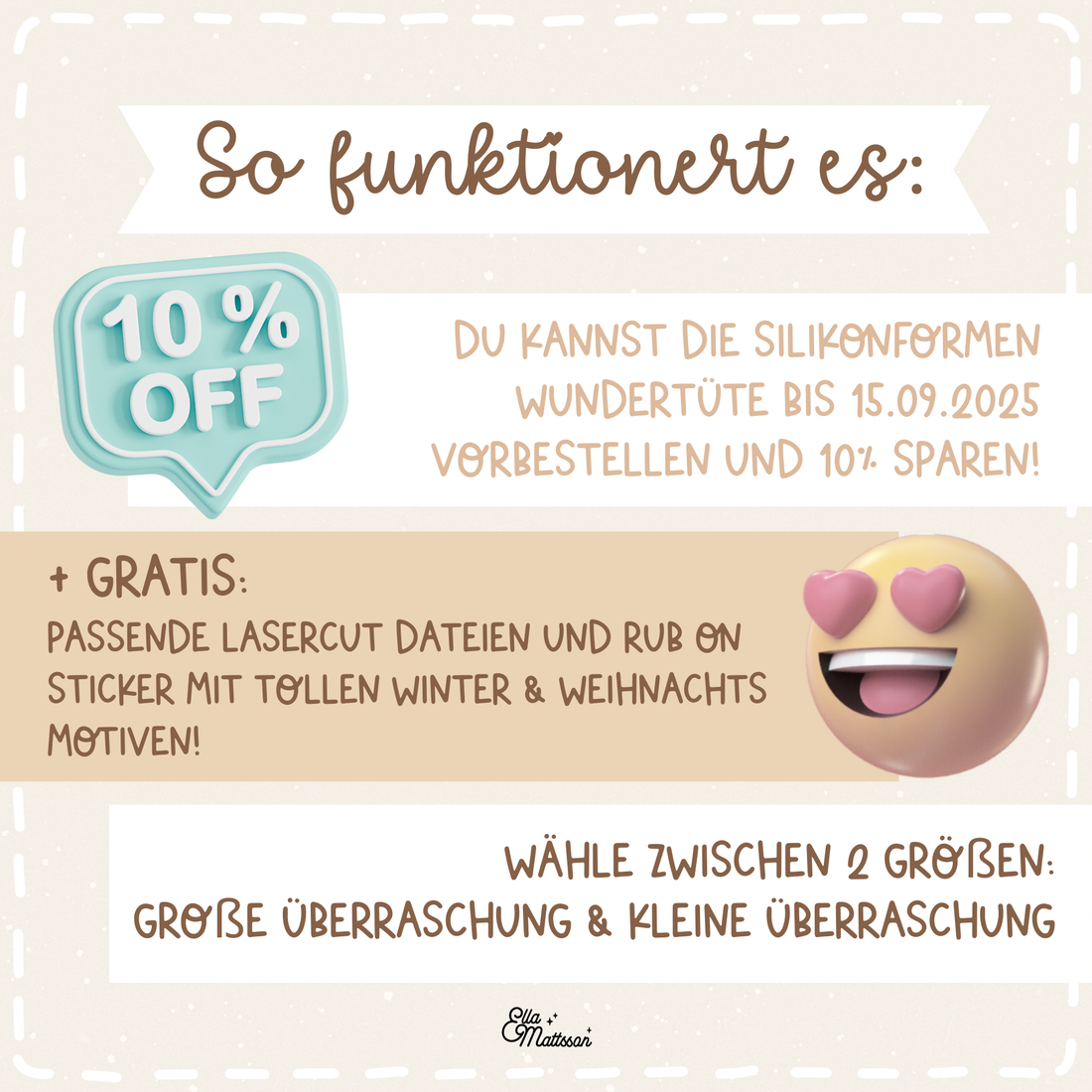 Silikonformen Wundertüte mit Winter und Weihnachtsmotiven