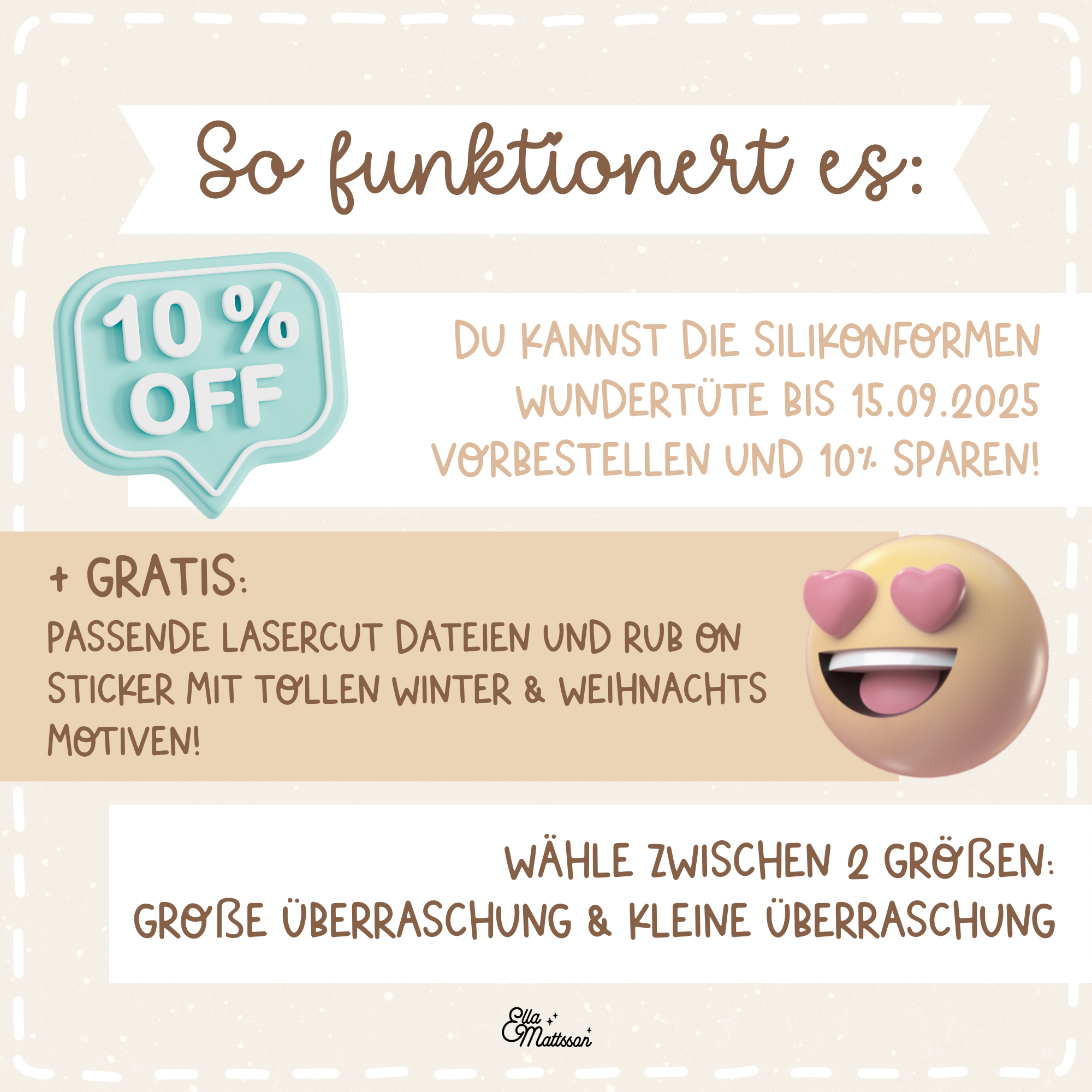 Silikonformen Wundertüte mit Winter und Weihnachtsmotiven