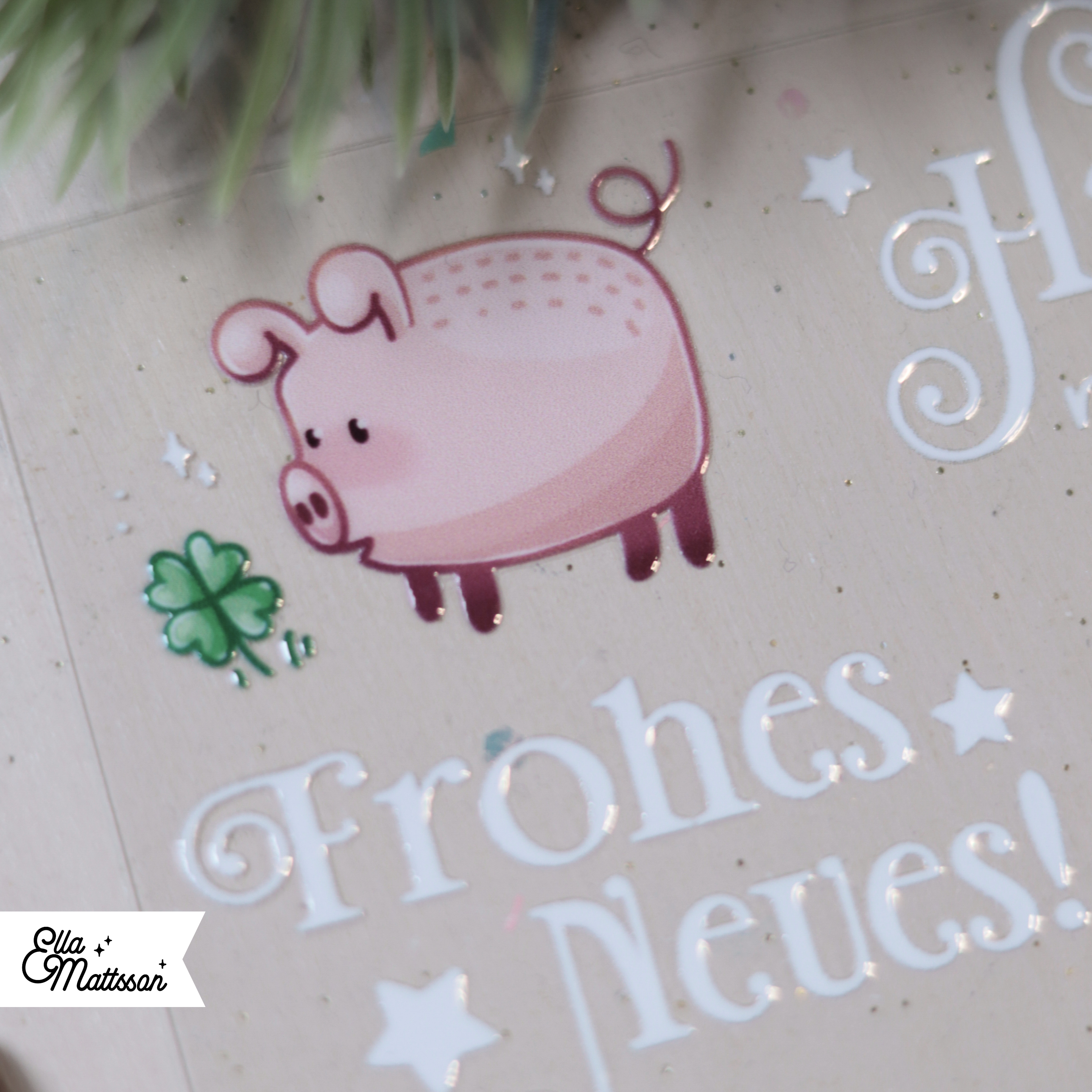 Rub On Sticker Din A6 - "Frohes Neues"