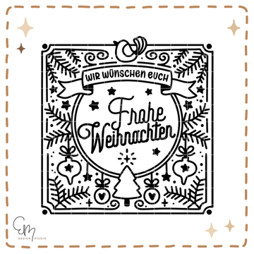 Plotterdatei - "Frohe Weihnachten Ornament"