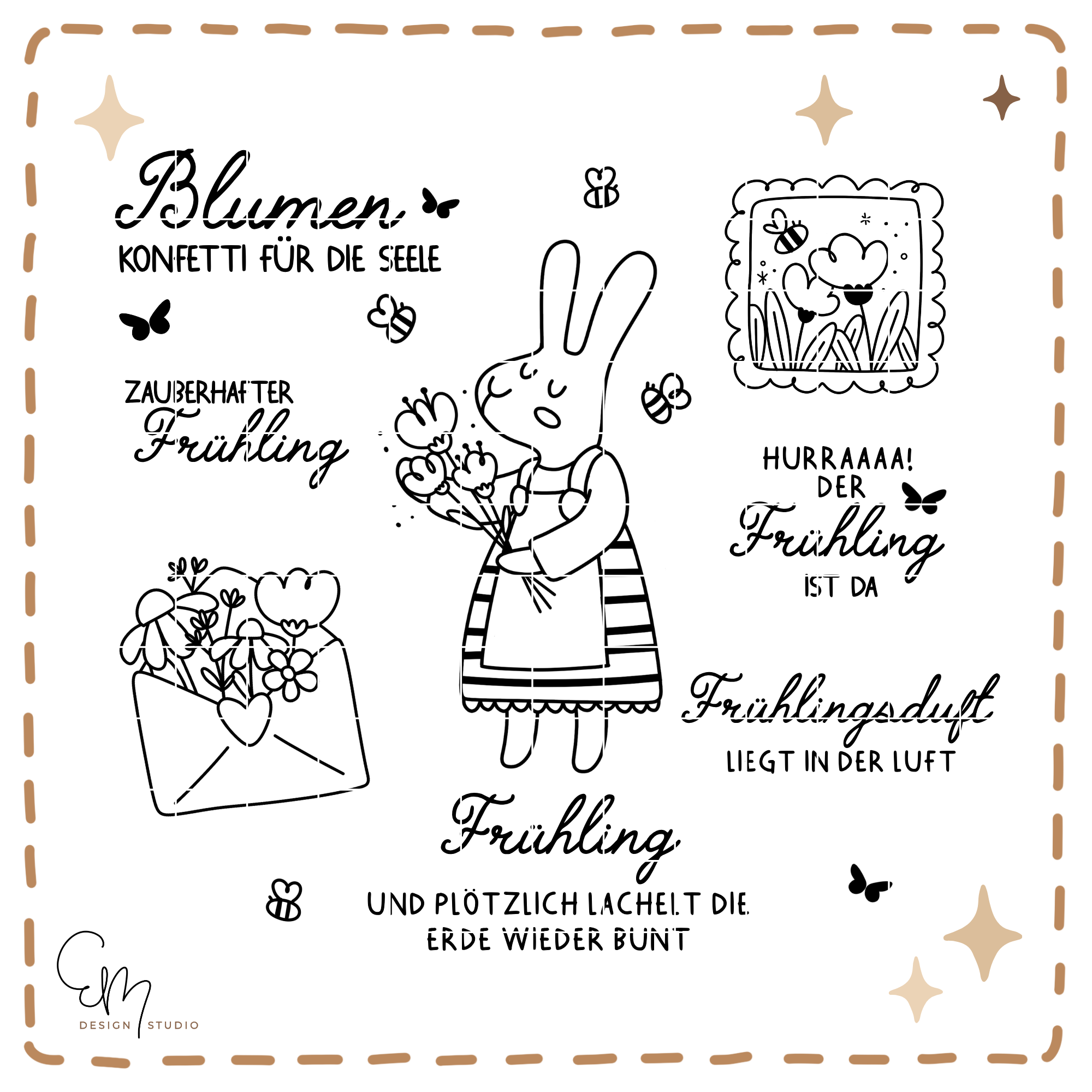 Plotter / Lasercut Datei - Zauberhafter Frühling mit Hasi