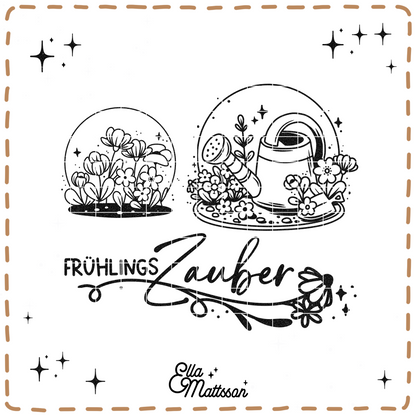 Plotterdatei - "Frühlings Zauber im Blumenbeet" - Ella Mattsson©