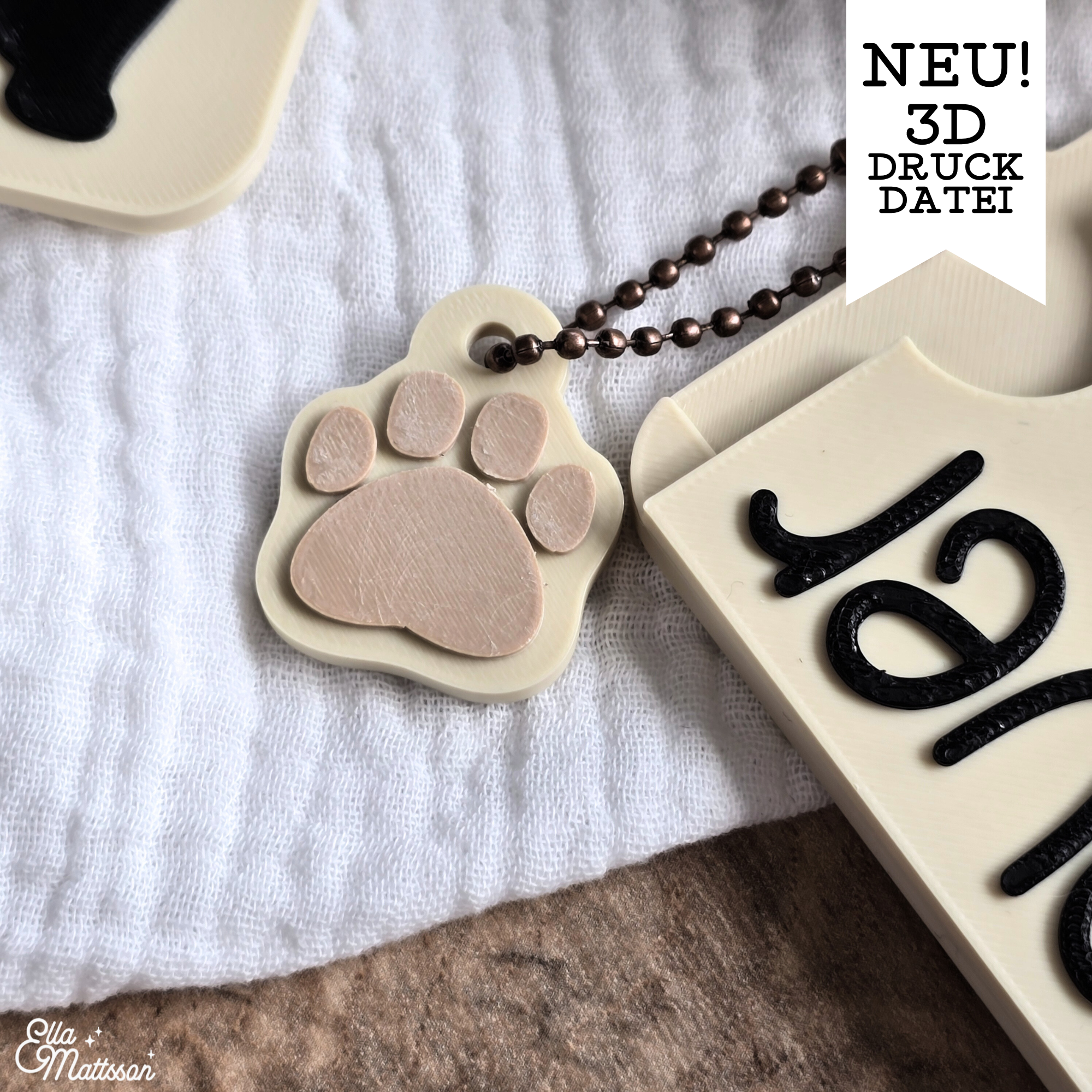 3D Druckdatei (STL) - Kartenhalter "Catlover"