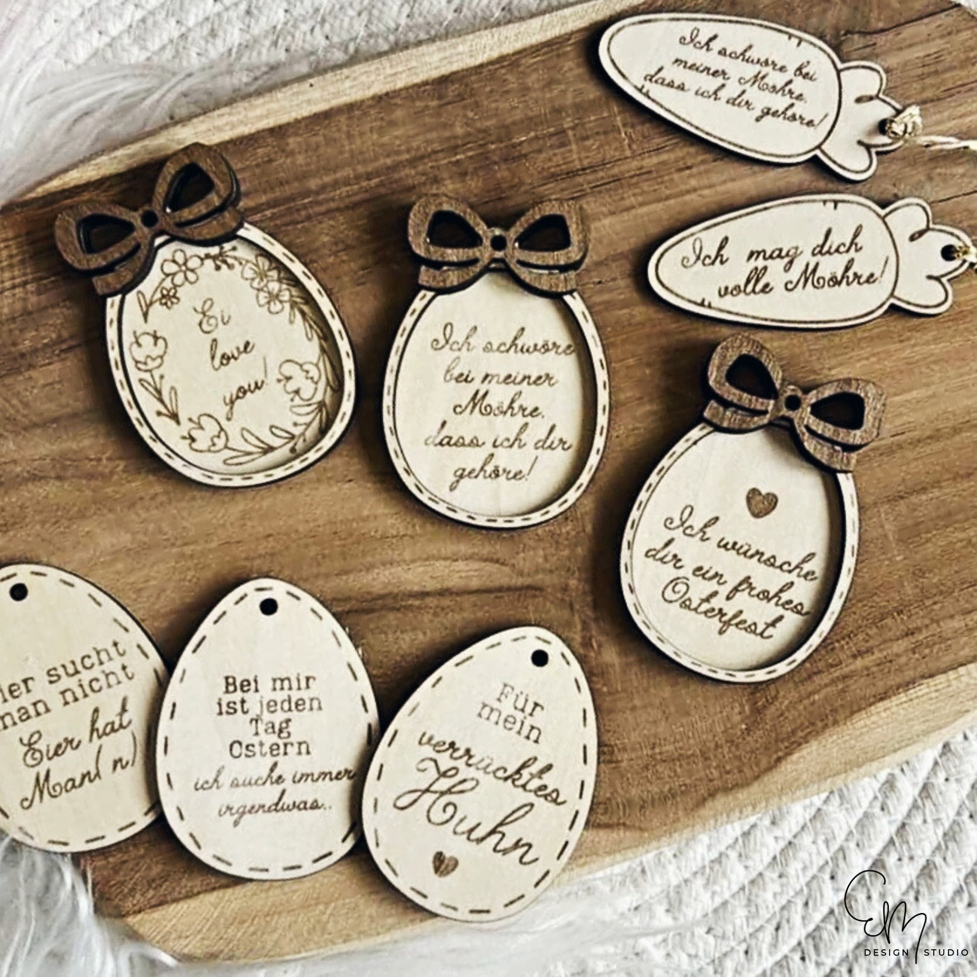 Lasercut Anhänger - Lustige Anhänger Variation für Ostern und Frühling