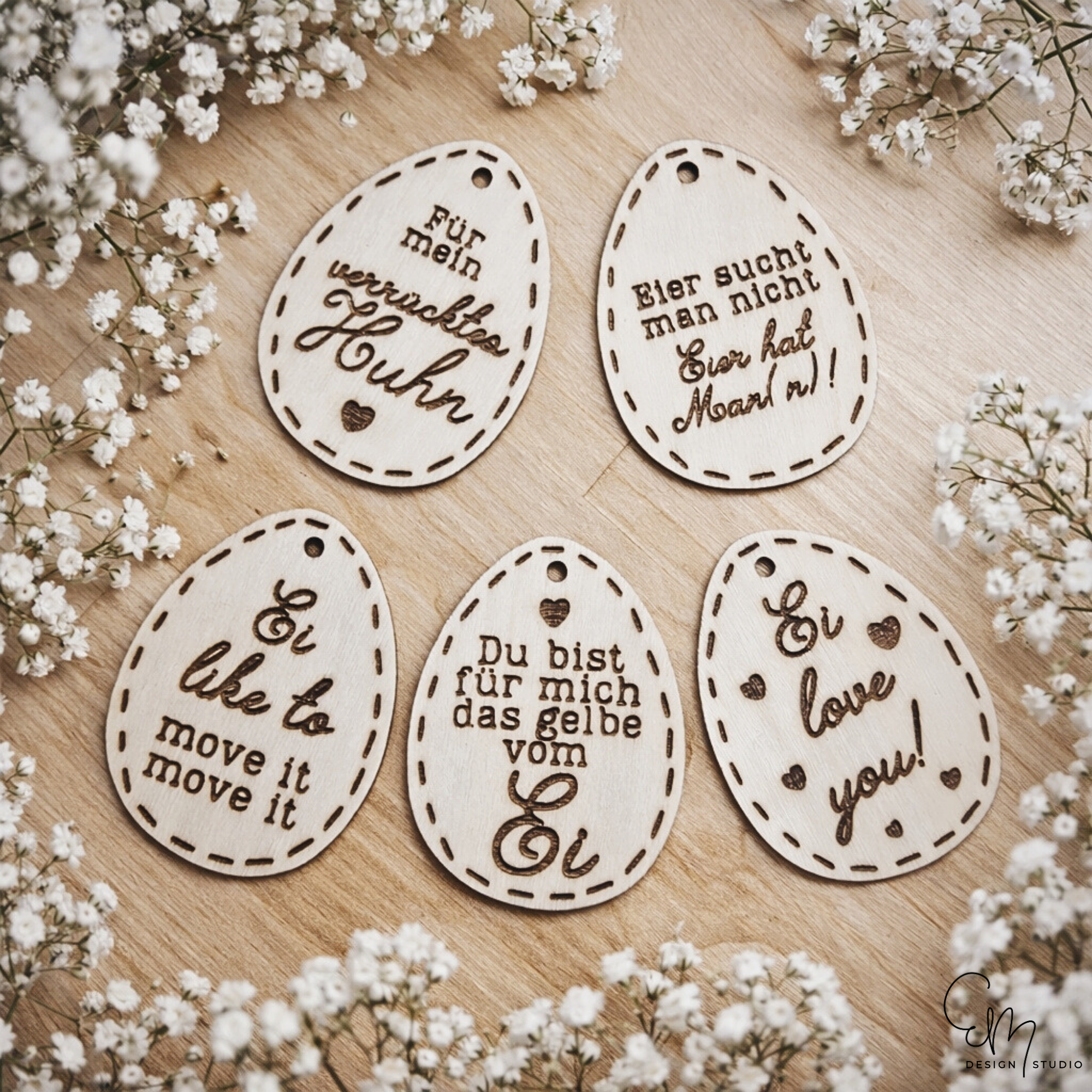 Lasercut Anhänger - Lustige Anhänger Variation für Ostern und Frühling