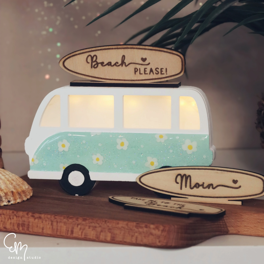 Gelaserte Surfbretter - passend für "Luma Van" 9 Surfbretter + 9 Halter