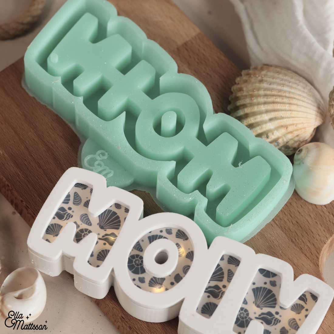 B - Ware - Silikonform "Moinlight" - Beleuchteter Schriftzug Moin