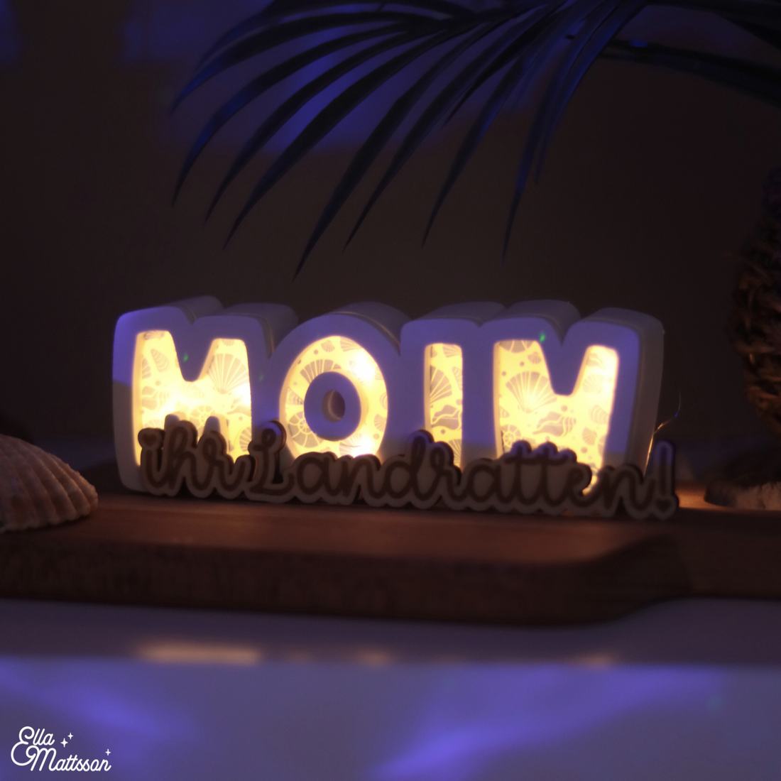 Silikonform "Moinlight" - Beleuchteter Schriftzug Moin