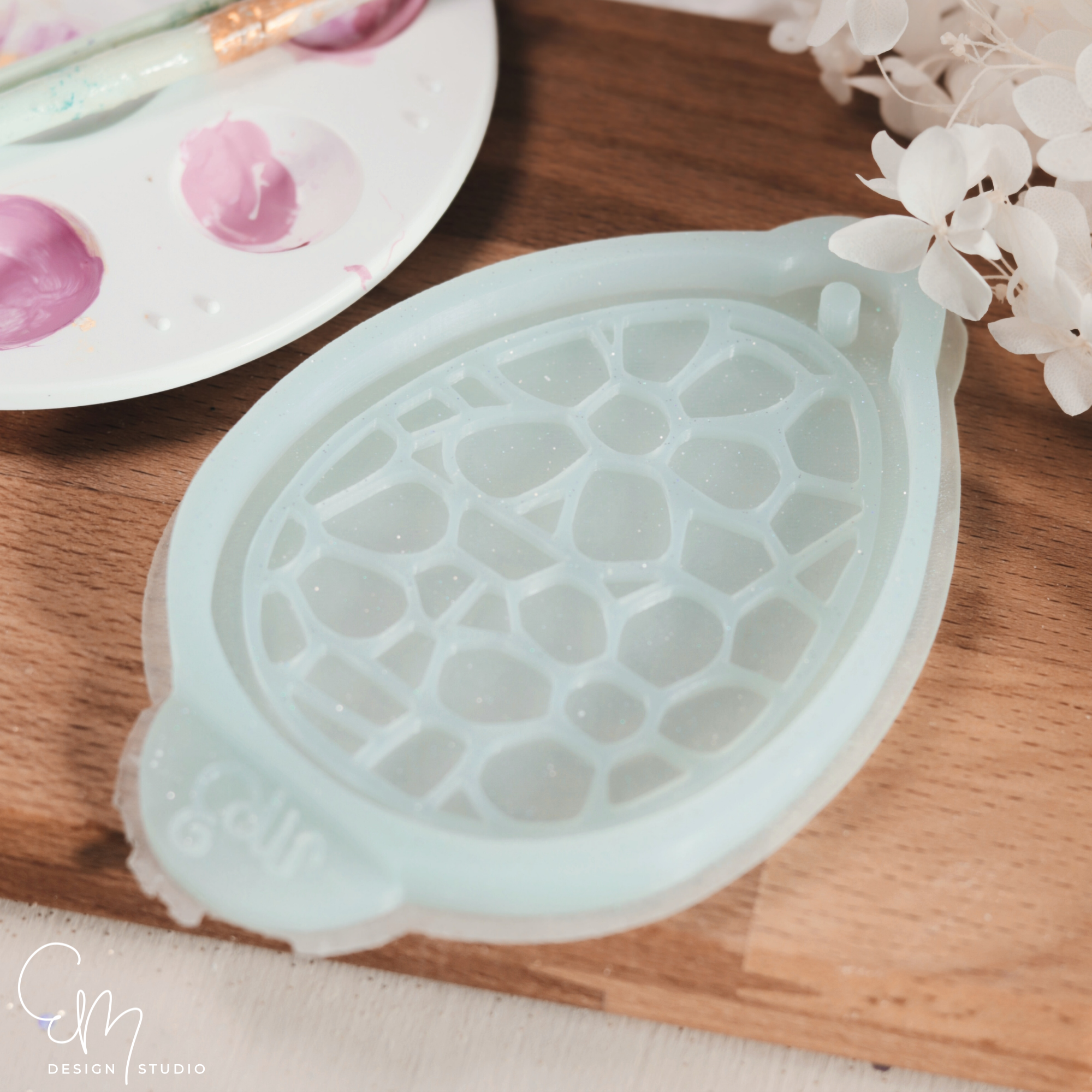 Silikonform „Daisy Bloom“ – Mosaik-Anhänger mit floralem Muster