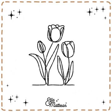 Plotterdatei - "One Line Art Tulpen" - Ella Mattsson©