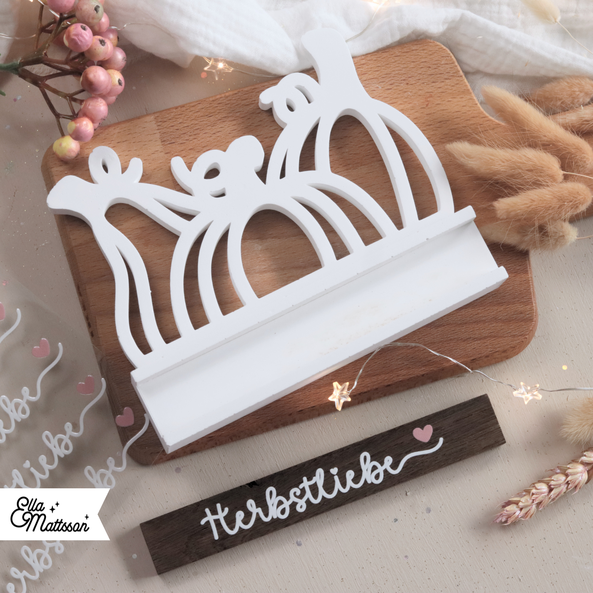 Rub-On Sticker Schriftzug 5x "Herbstliebe"