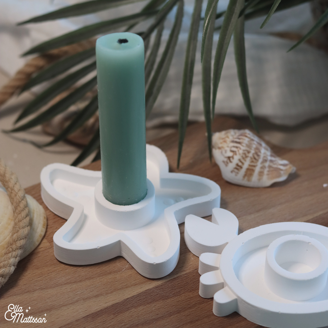 Silikonform - "Stella Marina" Stabkerzenhalter mit Seestern Motiv