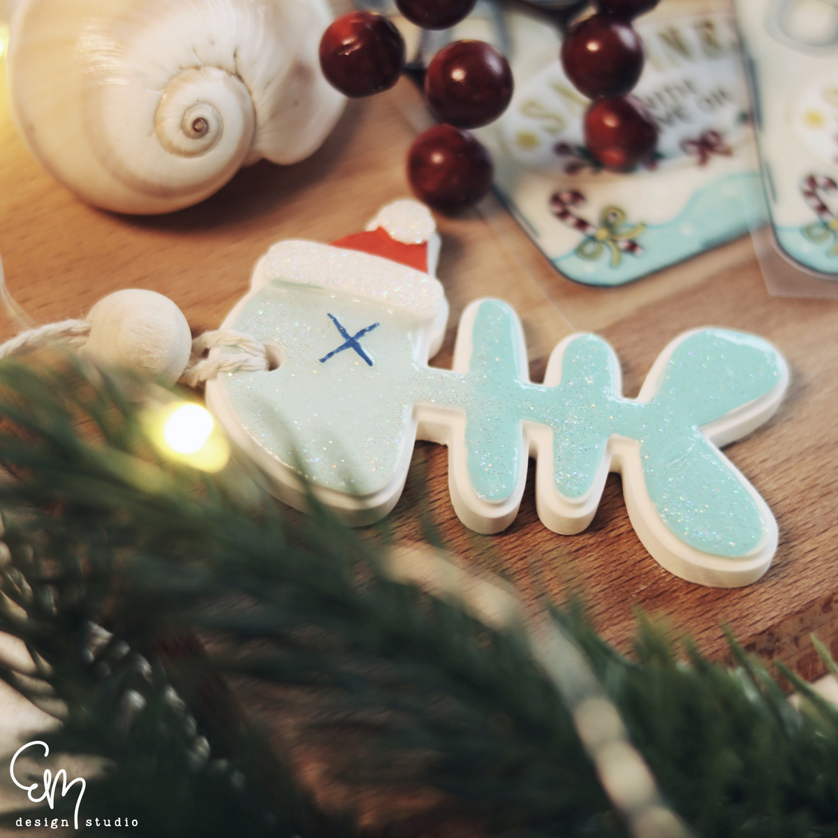 Silikonform - Lustige Weihnachts Gräte - Anhänger